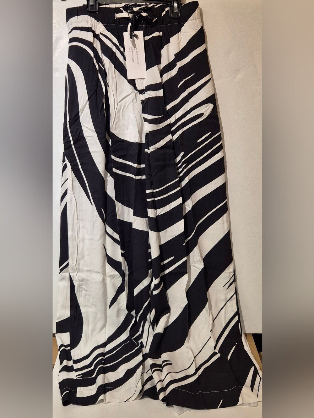 Mayer Egon Wide Leg Pants Small Abstract Black Strokes